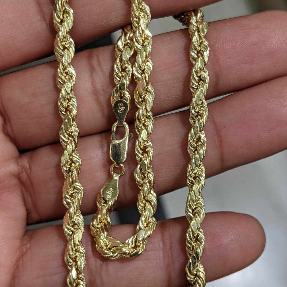10kt Real Gold Rope Chain - Picture 3 of 10